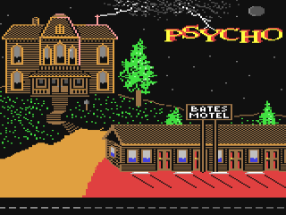 Psycho title screen for Commodore 64